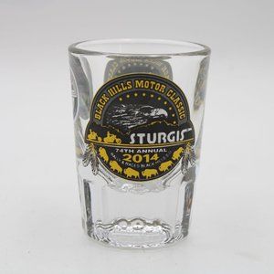Sturgis 2014 Black Hills Motor Classic 74th Annual Heavy Shot Glass Motorcycle